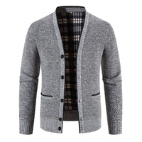 Cardigan tricoté doublé écossais pour hommes, style décontracté - Morten