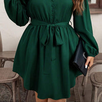 Robe courte avec nœud à la taille - Narella