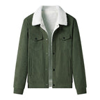 Herren-Cordjacke mit Fleece-Futter, legerer Stil - Alain