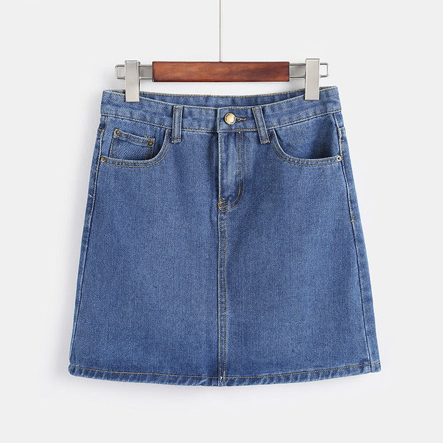 Jupe courte en denim pour femmes - Auria
