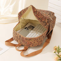 Sac à dos en tissu imprimé de grande capacité style vintage - Francis