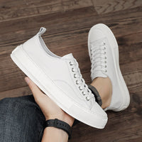 Baskets homme en cuir synthétique blanc style urbain - Yago