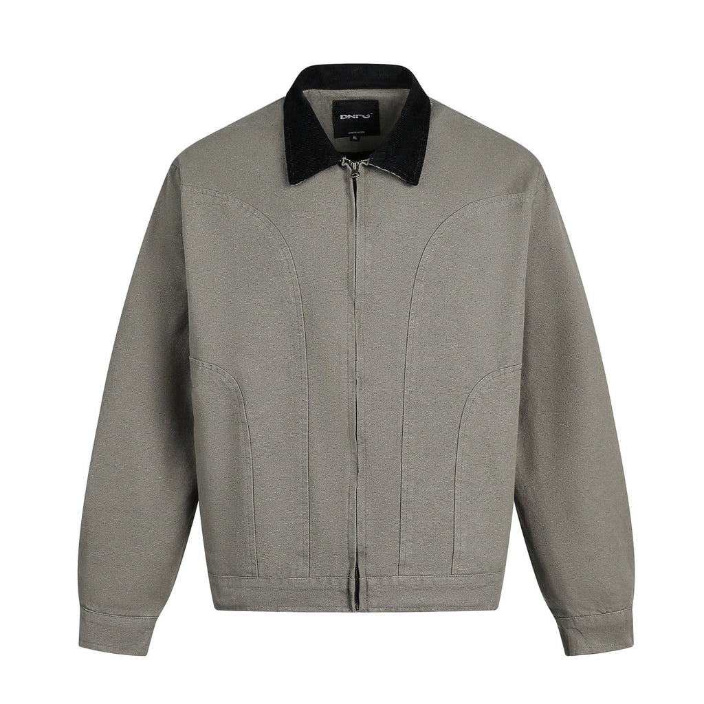 Herrenjacke in Wildlederoptik mit Druckknopfverschluss - Ernesto