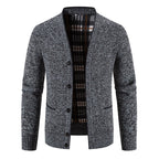 Schottenkaro gefütterte Strickjacke für Herren - Morten