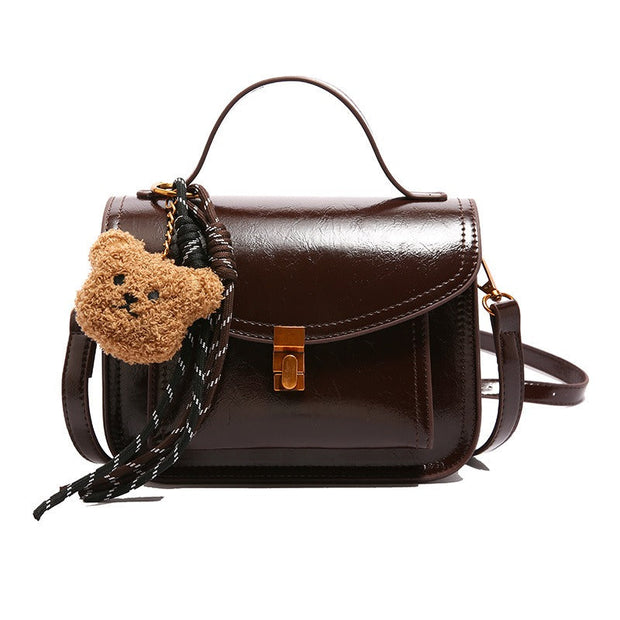 Sac à bandoulière en cuir synthétique pour femme design structuré - Manon