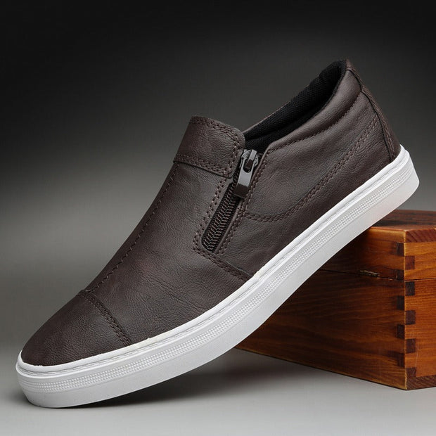 Baskets décontractées pour hommes en cuir synthétique avec fermeture latérale - Bram