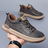 Baskets homme décontractées en cuir synthétique avec lacets élastiques - Édgar