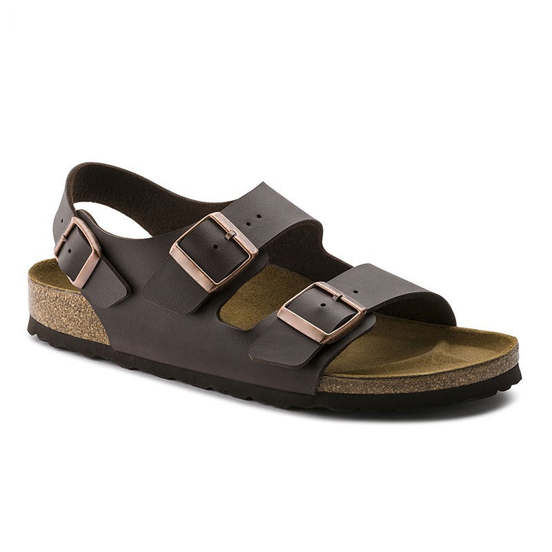 Orthopädische Herren-Sandalen Bio-Kork Dreifachschnalle - Rean