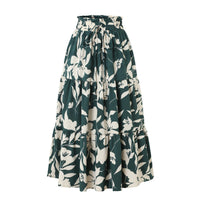 Jupe midi pour femme à imprimé floral plissé - Camila