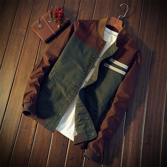 Lässige Herrenjacke im zweifarbigen Design - Nael