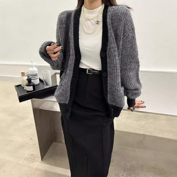 Cardigan femme en maille douce, coupe décontractée - Ingrid