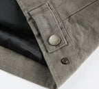 Herrenjacke in Wildlederoptik mit Druckknopfverschluss - Ernesto