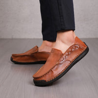 Mocassins en cuir synthétique cousus à la main pour hommes, style décontracté - Braulio