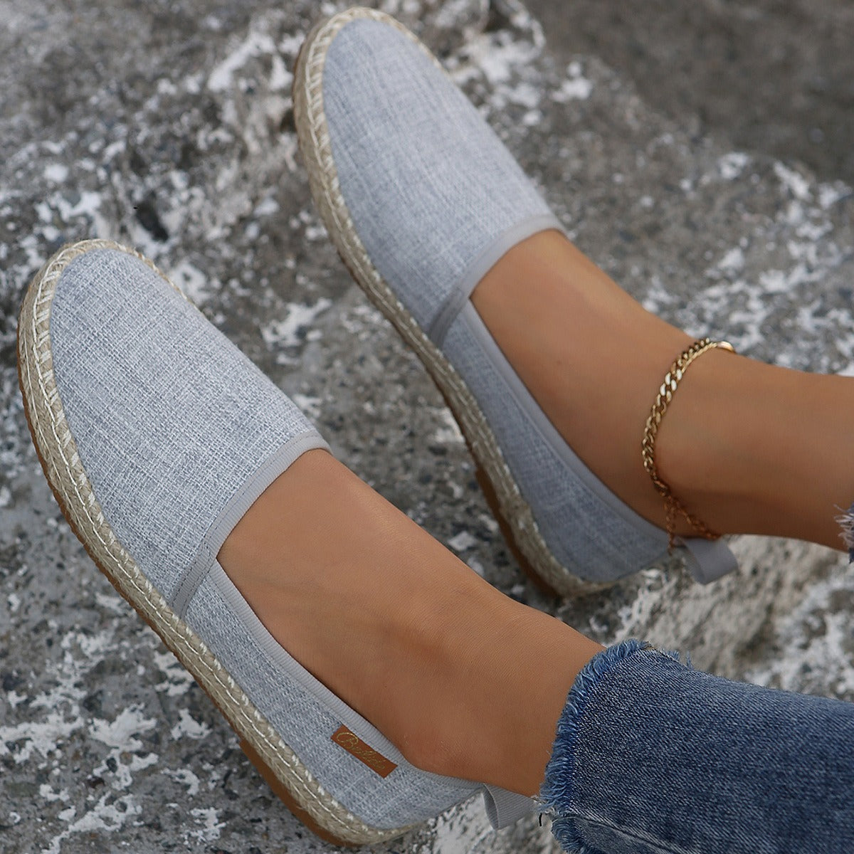 Damen Espadrilles mit Jutesohle Slip-On – Mireia
