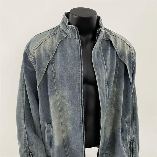 Veste en jean homme effet délavé - Partew