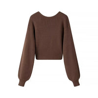 Damenpullover aus Rippenstrick mit verkürzter Form - Alix