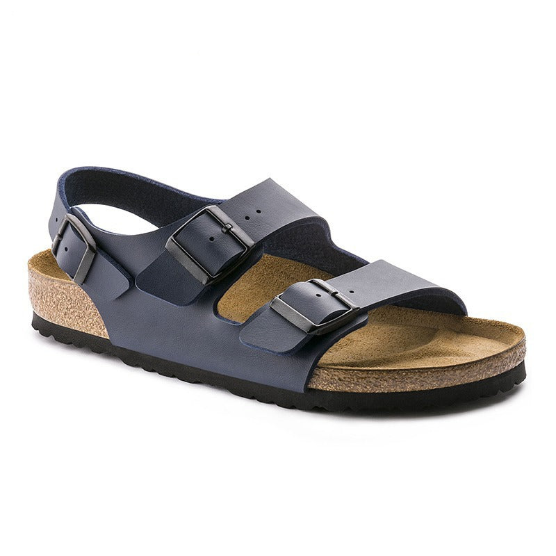 Orthopädische Herren-Sandalen Bio-Kork Dreifachschnalle - Rean