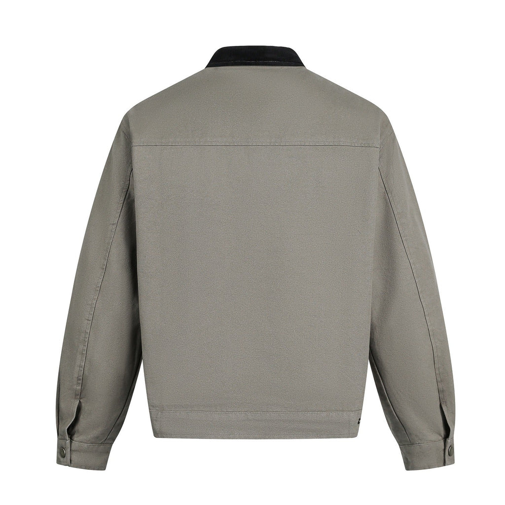 Herrenjacke in Wildlederoptik mit Druckknopfverschluss - Ernesto