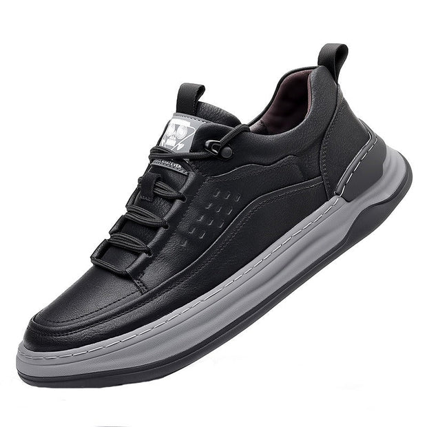 Baskets homme décontractées en cuir synthétique avec lacets élastiques - Édgar