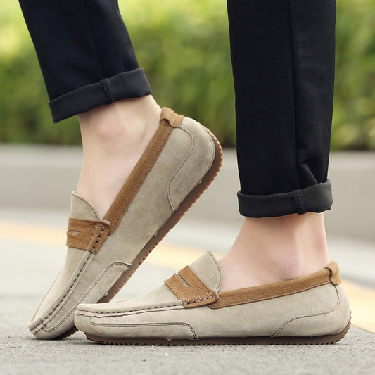 Mocassins décontractés pour hommes en daim souple style classique - Thierry