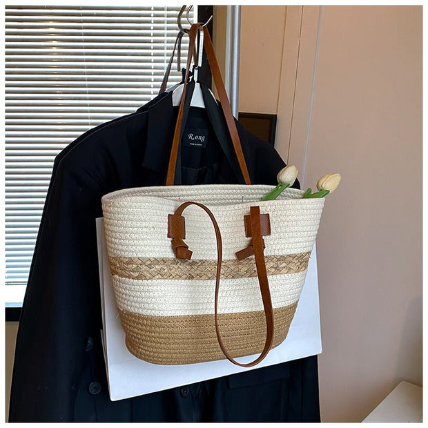 Sac à main tressé de style estival pour femmes - Loretta