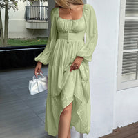 Robe longue à encolure carrée - Liora