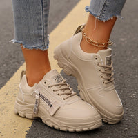 Baskets décontractées en cuir synthétique pour femmes - Evelyne