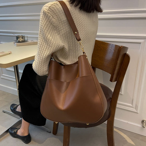Sac à bandoulière en cuir synthétique de style minimaliste pour femmes - Teresa