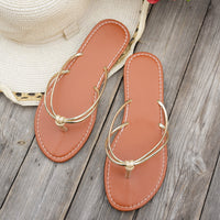 Sandales à fines lanières synthétiques de style minimaliste pour femmes - Adela