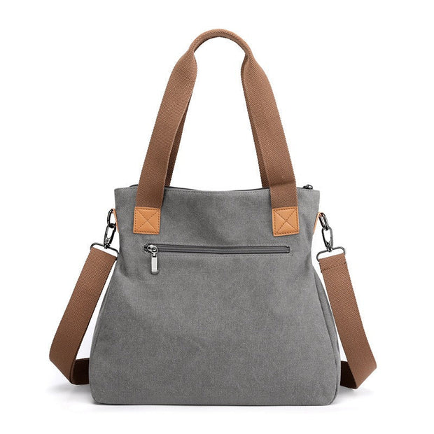 Sac fourre-tout en toile solide et décontractée pour femmes avec double poignée - Marisol