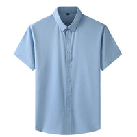 Chemise homme en polyester stretch à manches courtes - Lauro