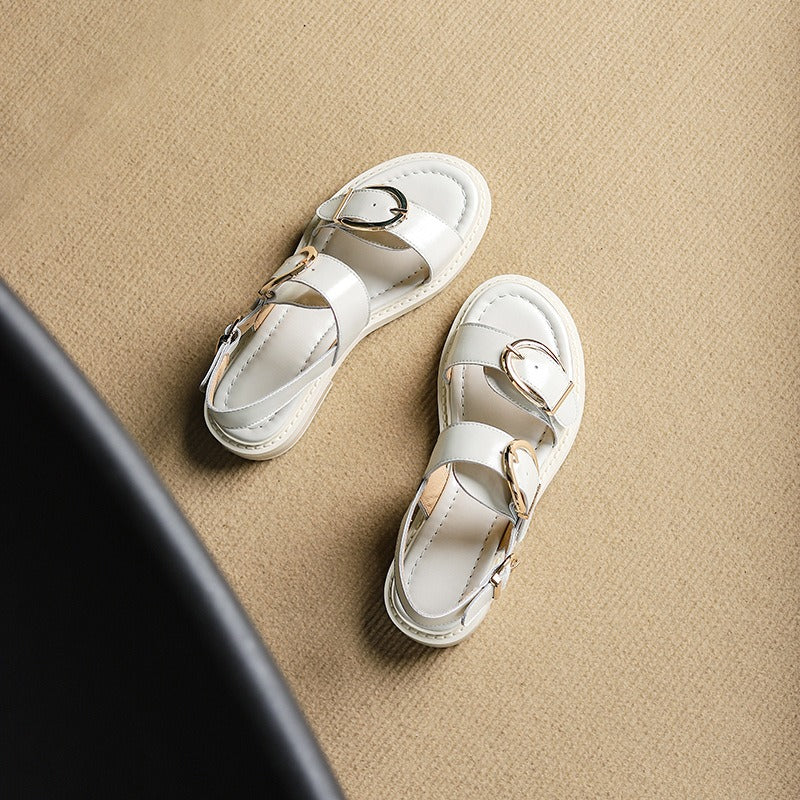 Damen-Sandalen mit Metallschnallen - Liora