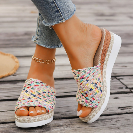 Sandales à plateforme tressées pour femmes, style bohème - Malina