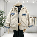 Damen-Jeansjacke in Übergröße mit Fleece-Futter - Maelis