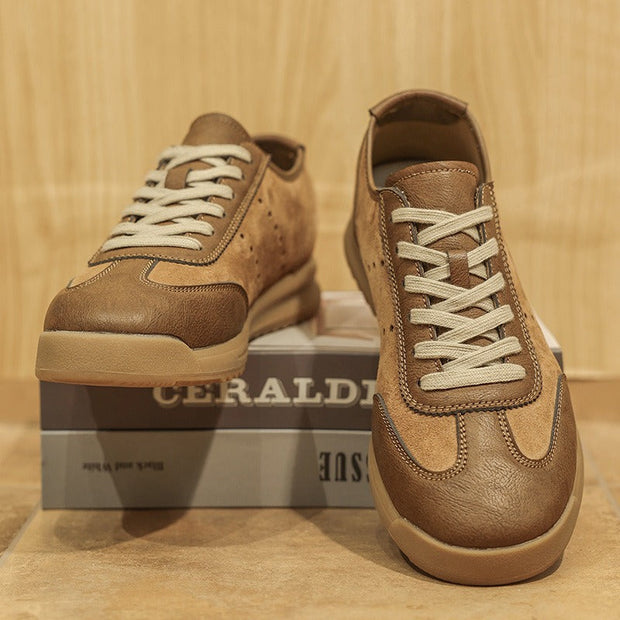 Baskets casual pour homme, mélange de daim et de cuir synthétique, semelle crantée - Cielo