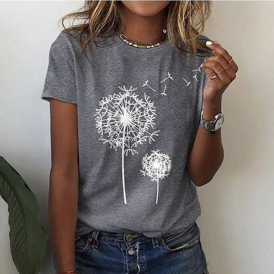 Renate - Elégant t-shirt pissenlit pour un look unique
