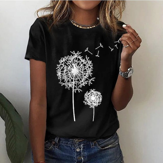 Renate - Elégant t-shirt pissenlit pour un look unique