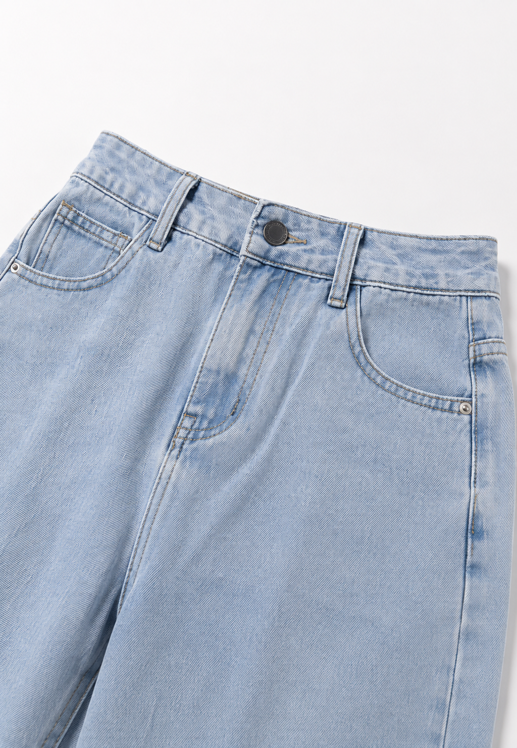 Damenjeans mit niedriger Leibhöhe, weitem Bein und langer Passform – Kerstin
