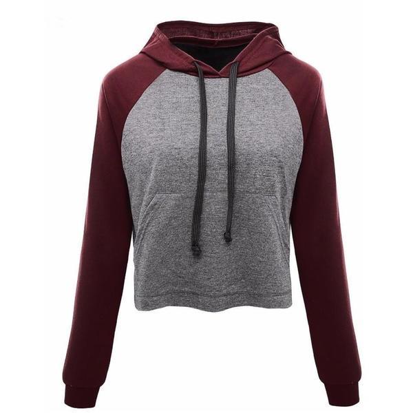 Allysia - Sweat à capuche style jersey