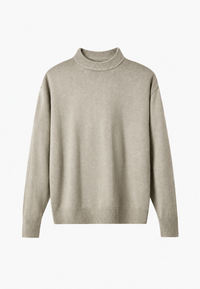 Wollpullover mit Rollkragen und Rippbündchen – Benoît