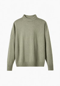 Wollpullover mit Rollkragen und Rippbündchen – Benoît