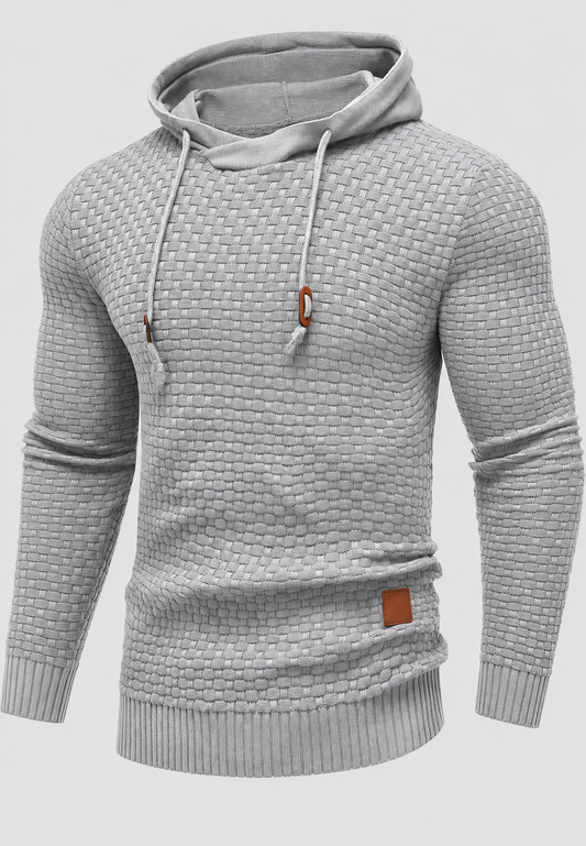 Pull à capuche pour homme en maille texturée avec cordons - Ronan