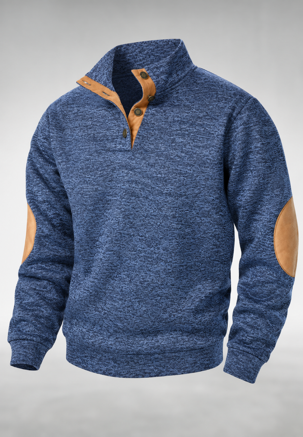 Herrenpullover mit Rollkragen und Knöpfen – James
