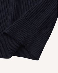 Pull homme à col rond, en maille côtelée, manches longues - Evren