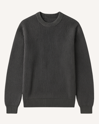 Pull homme à col rond, en maille côtelée, manches longues - Evren