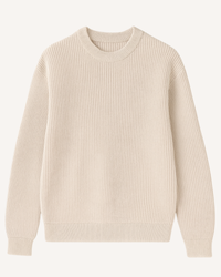 Pull homme à col rond, en maille côtelée, manches longues - Evren