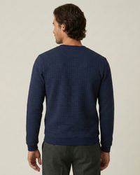 Pull homme à col rond, maille gaufrée, manches longues - Loris