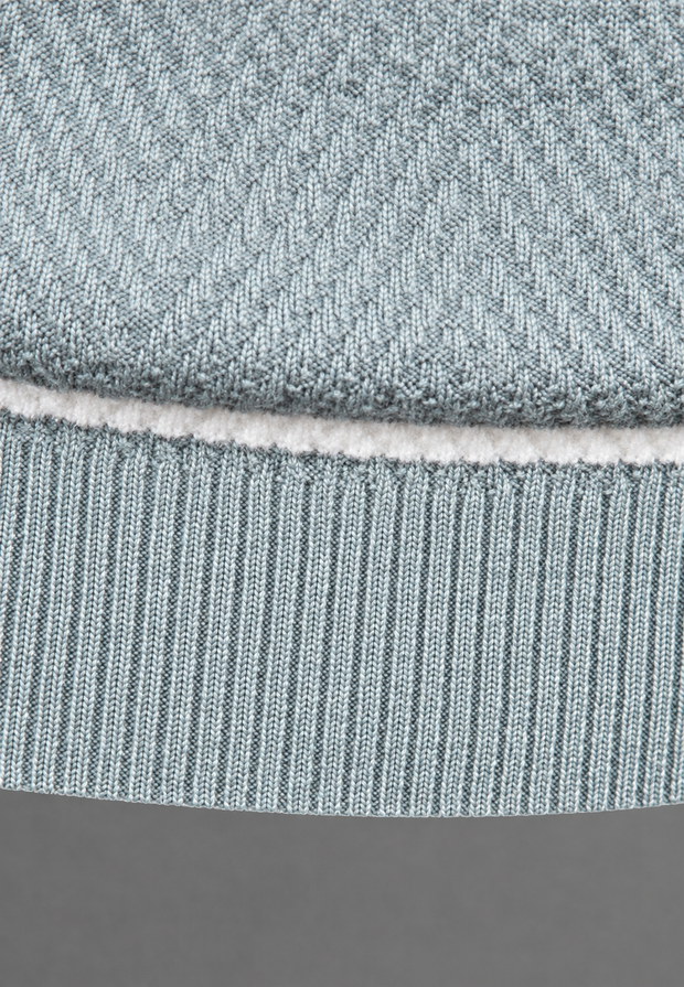 Pull homme à col rond, rayé, en maille texturée - Tobias