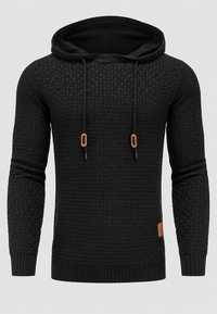 Pull homme en maille texturée avec capuche ajustable - Ciro