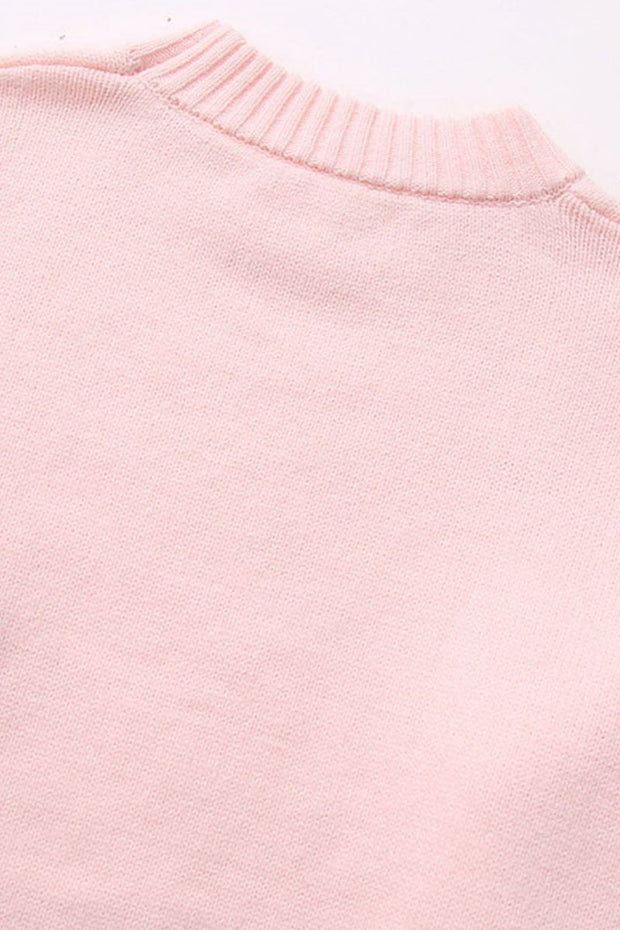 Pull femme ample, maille unie, col rond - Rieke